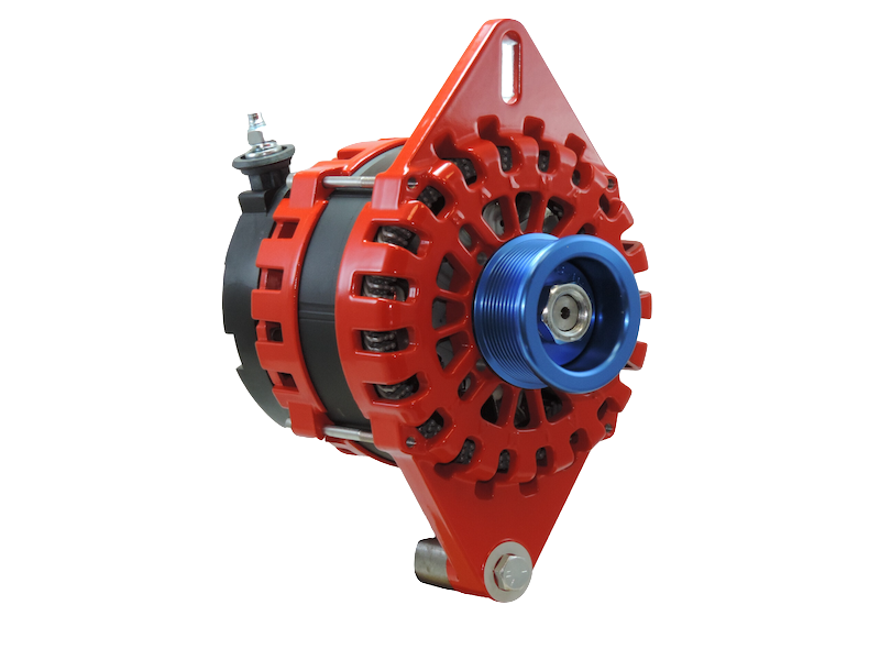 XT-SF-250-J10 - Alternator, XT Series, 250A, 12V, Spindle Mount (Single Foot), 1-2in, J10 Serpentine Pulley, Case Ground