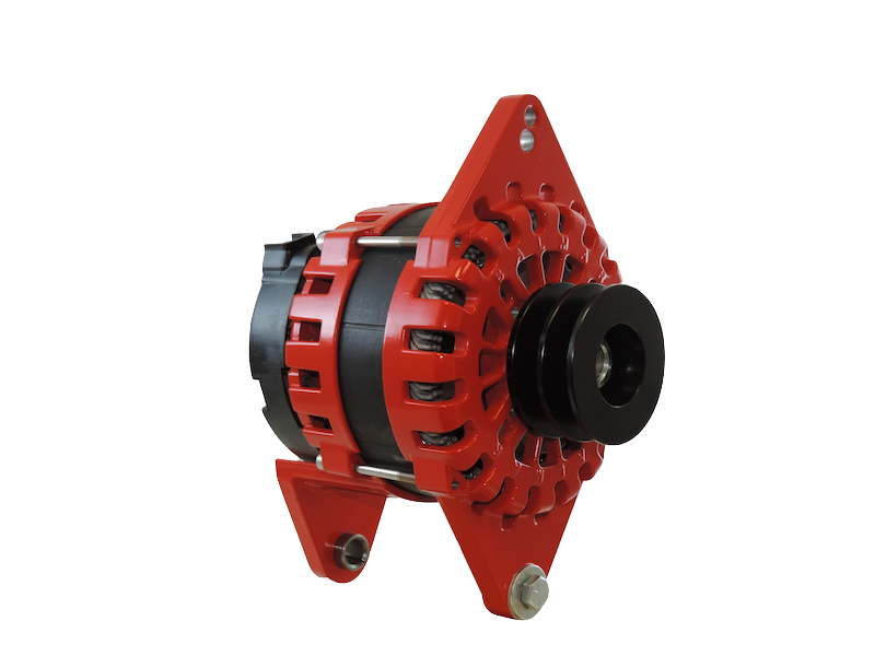 XT-DF4-250-DV - Alternator, XT Series, 250A, 12V, Saddle Mount (Dual Foot), 4in, Dual Vee Pulley, Case Ground