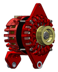 XT-DF4-170-K6 - Alternator, XT Series, 170A, 12V, Saddle Mount (Dual Foot), 4in, K6 Serpentine Pulley, Case Ground