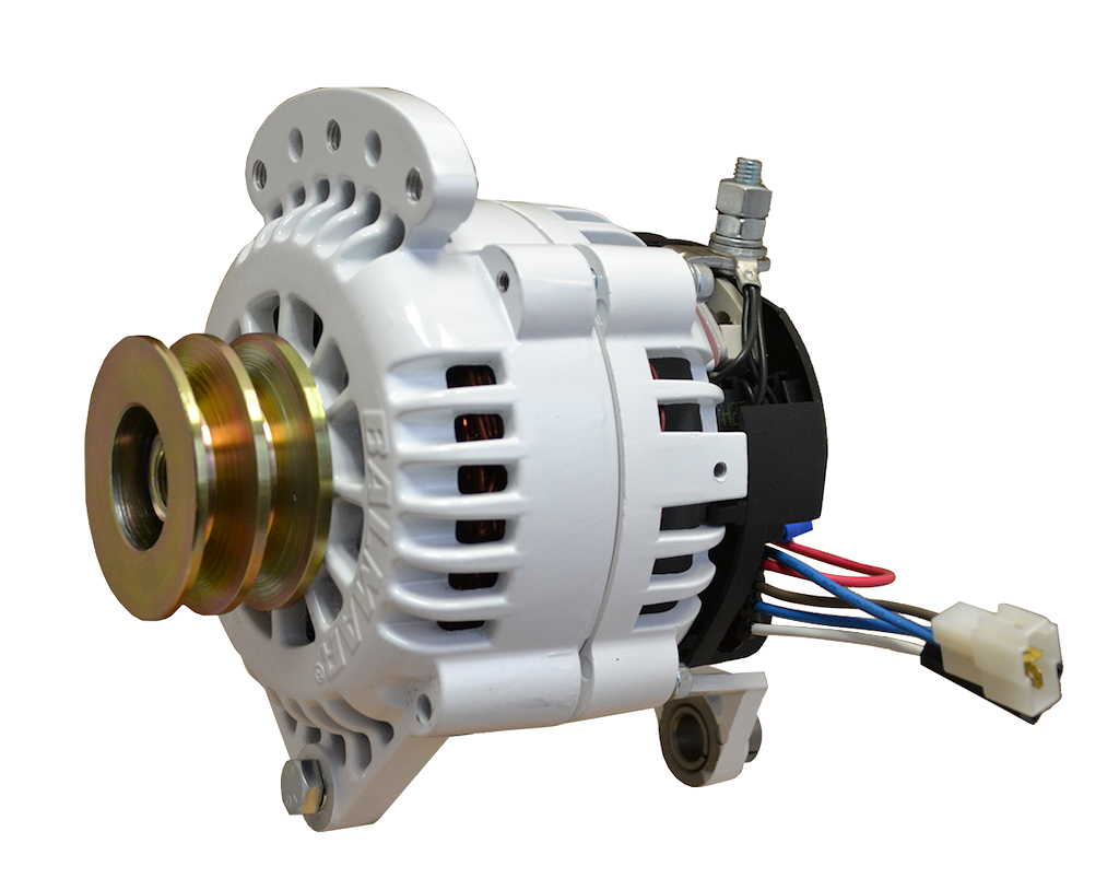 604-120-DV - Alternator, 604 Series, 120a, 12v, 4"ID SaddleMT,  DualPul, IsoGrd