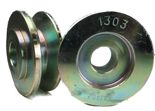 1303 - Pulley Single Vee 1/2" 17mm 2.2" 6-Series / 94 Series