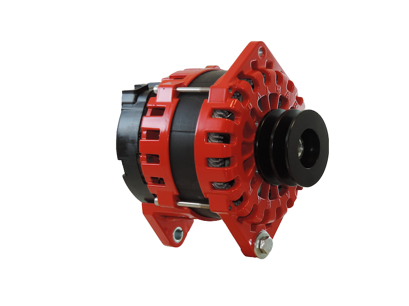 XT-DF-250-DV - Alternator, XT Series, 250A, 12V, Saddle Mount (Dual Foot), 3.15in, Dual Deep Vee Pulley, Case Ground