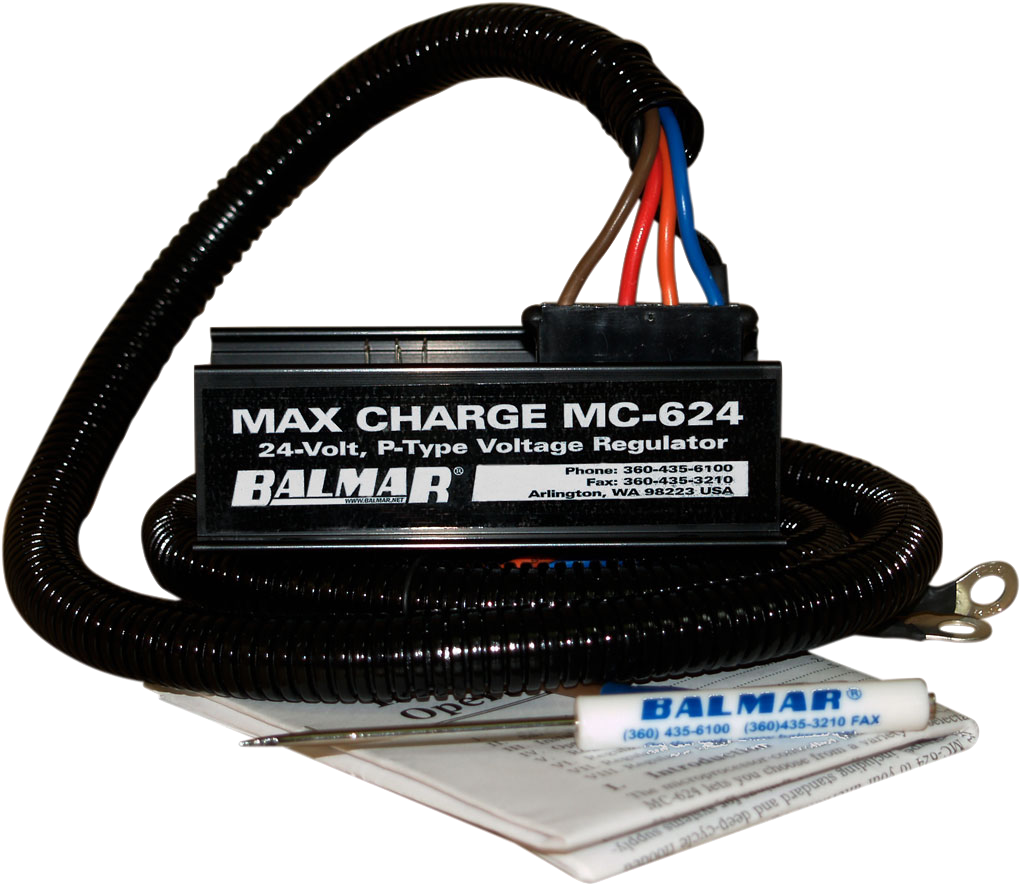 MC-624-H - Balmar 24V Alternator Voltage Regulator with Wiring Harness (10A Max Field Current)